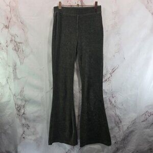 Aerie Leggings Womens Small R Green Flare Groove On Velour Corduroy High Rise